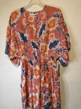 O'Neill Coral Floral V-Neck tunic top